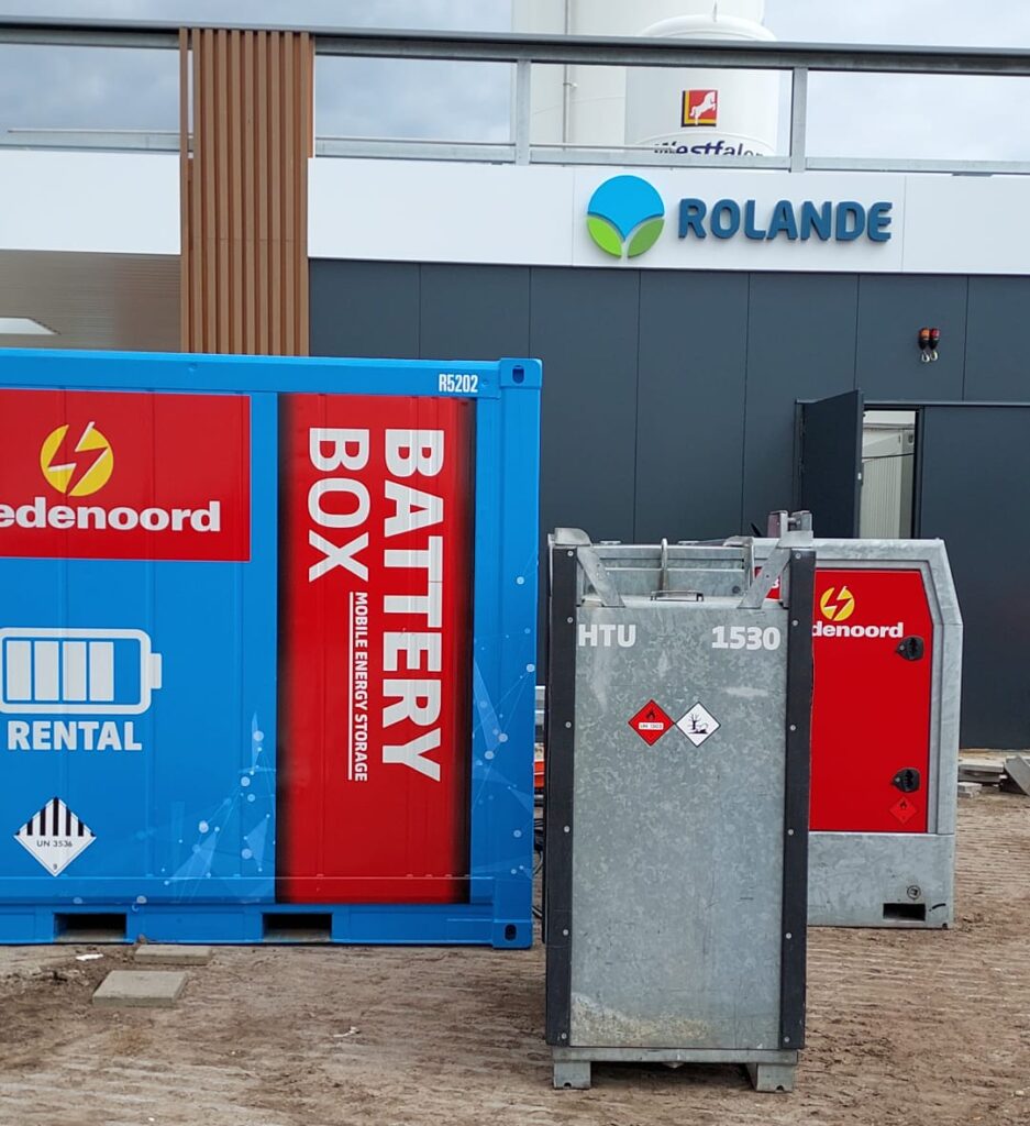 Opslag batterij container als energieopslagsysteem voor bedrijven